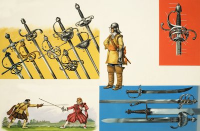 Montaż mieczy autorstwa English School