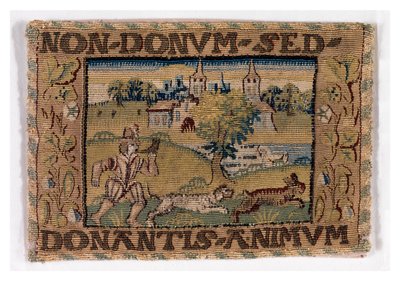 Panel gobelinowy przedstawiający scenę polowania, wykonany prawdopodobnie w Sheldon w Anglii, ok. 1600-25 (wełna) autorstwa English School