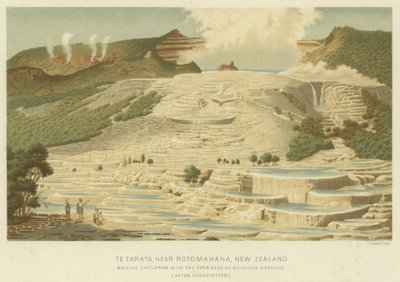 Te Tarata, niedaleko Rotomahana, Nowa Zelandia autorstwa English School