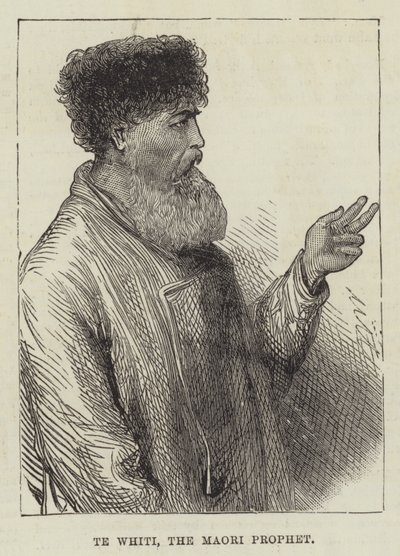 Te Whiti, maoryski prorok (rycina) autorstwa English School