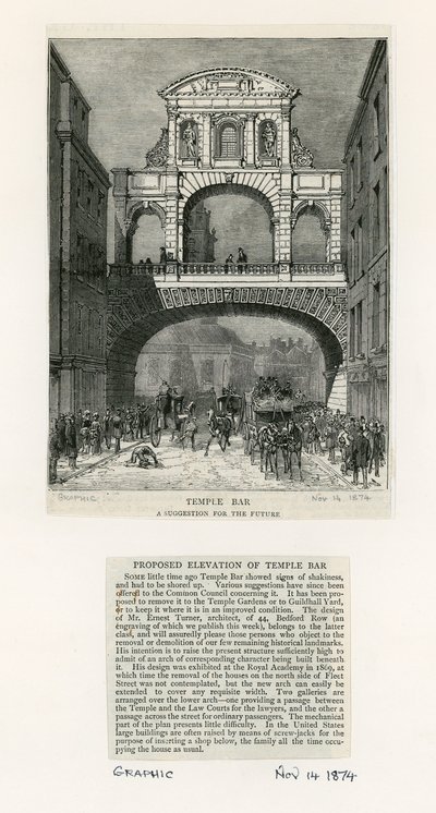 Temple Bar, Londyn. Sugestia na przyszłość autorstwa English School