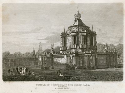 Świątynia Zgody wzniesiona dla Pokoju 1814 r. autorstwa English School