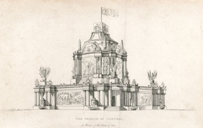 Świątynia Zgody dla Pokoju 1814 autorstwa English School