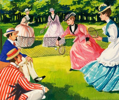 Tenis był zawsze popularny wśród kobiet autorstwa English School