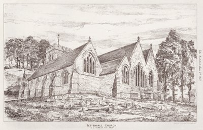 Kościół Tettenhall (rycina) autorstwa English School