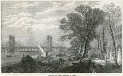 Thames Embankment w Chelsea autorstwa English School