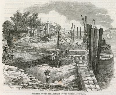 Thames Embankment w Chelsea autorstwa English School
