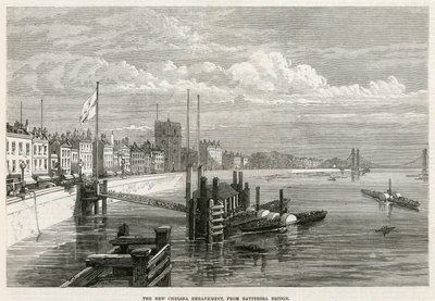 Thames Embankment w Chelsea autorstwa English School