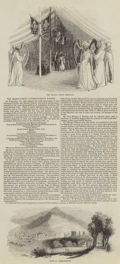 Towarzystwo Abergavenny Cymreigiaeth (grafika) autorstwa English School