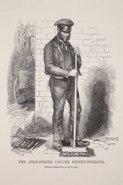 The Able-Bodied Pauper Street-Sweeper, z dagerotypu Richarda Bearda, ilustracja z London Labor i London Poor Henry