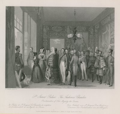Sala audiencyjna pałacu św. Jakuba autorstwa English School
