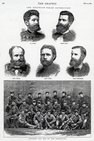 Austriacka wyprawa polarna, opublikowana w The Graphic, 14 listopada 1874 autorstwa English School