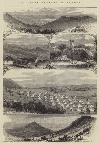 Jesienne Manewry na Dartmoor (rycina) autorstwa English School
