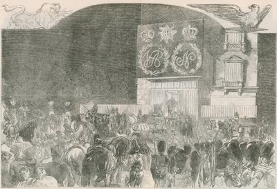 Bal Costume w Ambasadzie Francuskiej, Albert Gate House – Przybycie Jej Królewskiej Mości autorstwa English School