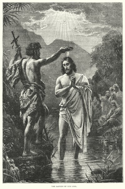 Chrzest naszego Pana (rycina) autorstwa English School