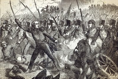 Bitwa pod Almą, ilustracja z „Ilustrowanej historii Anglii Cassella” autorstwa English School