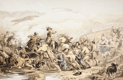 Drumclogo mūšis, 1679 m. birželio 1 d., iš „Škotų verti pagal Howie antrąjį leidimą, 1781“, John Howie (1735–1793), išleistas 1879 m. autorstwa English School