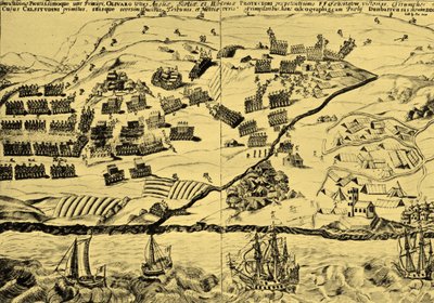 Bitwa pod Dunbar, z "Battlefields in Britain" autorstwa C.W. Wedgewooda autorstwa English School
