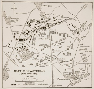 Bitwa pod Waterloo, 18 czerwca 1815 r. autorstwa English School
