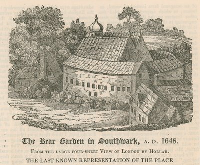 Ogród Niedźwiedzi w Southwark, AD 1648 autorstwa English School