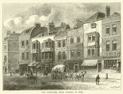 Gmina, High Street, w 1825 r. autorstwa English School