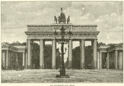 Brama Brandenburska, Berlin, 1870 autorstwa English School
