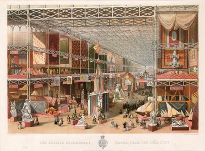 Departament Brytyjski, Widok z Transeptu, Wielka Wystawa, 1851 autorstwa English School