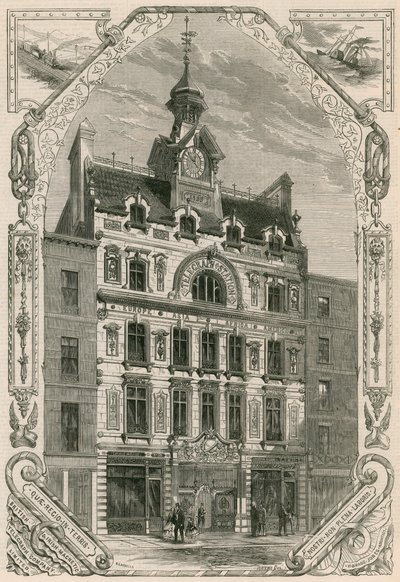 Brytyjskie i irlandzkie biura firmy Magnetic Telegraph, Threadneedle Street, Londyn autorstwa English School