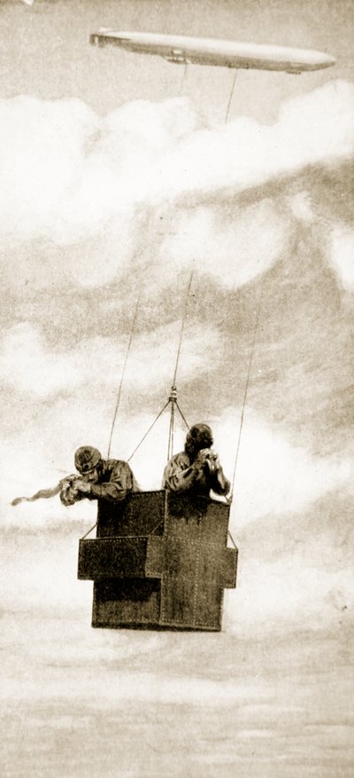 Kuloodporna klatka miotacza bomb Zeppelin, 1914-19 autorstwa English School