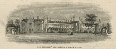 Butchers Almshouses w Walham Green autorstwa English School