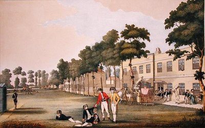 Koszary kadetów w Arsenale, Londyn (kolor lito) autorstwa English School