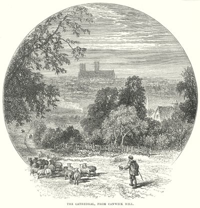 Katedra ze wzgórza Canwick (rycina) autorstwa English School
