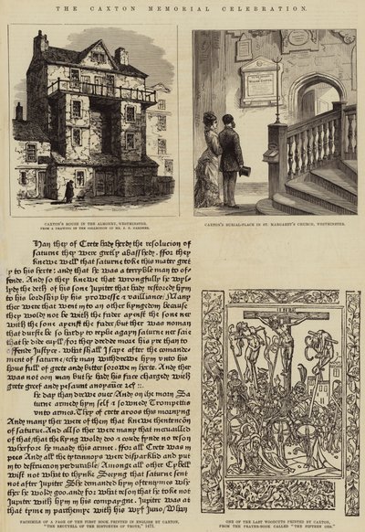 Uroczystość Pamięci Caxton (rycina) autorstwa English School