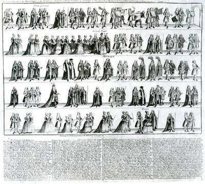 Ceremonia zaślubin księżniczki Royal z księciem Orange, 1734 autorstwa English School
