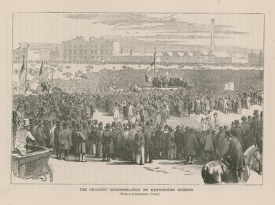 Demonstracja Chartist na Kennington Common autorstwa English School