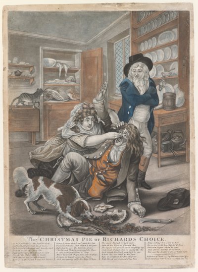 Christmas Pie lub Richards Choice, 1795 (ręcznie barwiony grawerunek) autorstwa English School