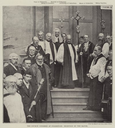 Kongres kościelny w Folkestone, przyjęcie burmistrza (rycina) autorstwa English School