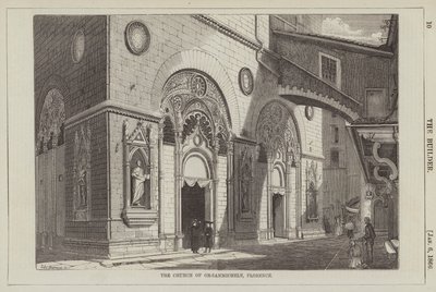 Kościół Or-sanmichele, Florencja (rycina) autorstwa English School