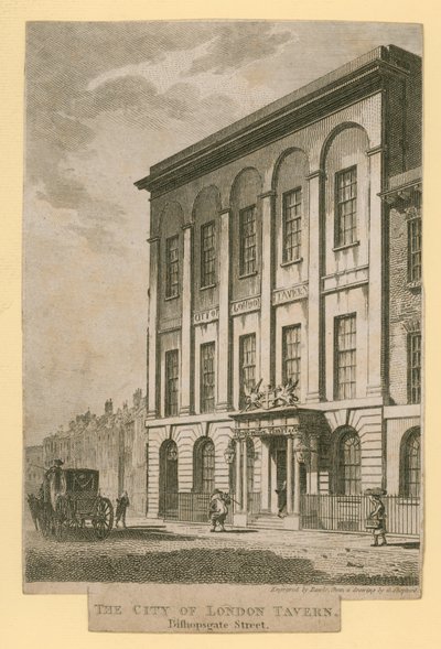 City of London Tavern, Bishopsgate Street autorstwa English School