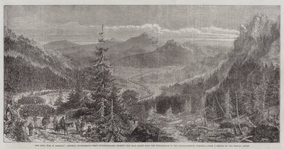 Wojna secesyjna w Ameryce, Korpus generała Longstreeta (konfederaci) przekraczający Blue Ridge od Shenandoah do Rappahannock w Wirginii (ryty) autorstwa English School