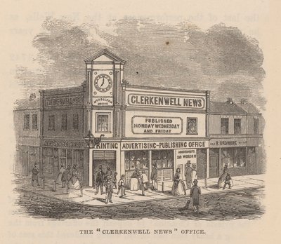 Biuro Clerkenwell News, Clerkenwell, Londyn autorstwa English School