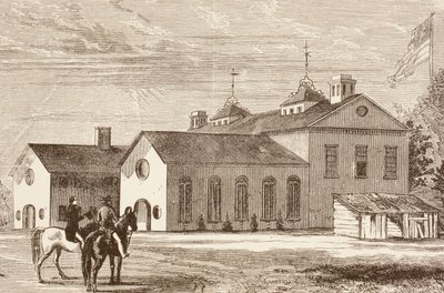 College of William and Mary, Williamsburg, Virginia (litho)puola autorstwa English School