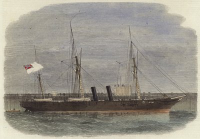 Konfederacyjny parowiec Rappahannock leżący na molo w Calais autorstwa English School