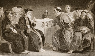 Konwokacja w Oksfordzie, ilustracja z David Hume The History of England, wyd. R. Bowyer, Londyn, 1812 r. autorstwa English School