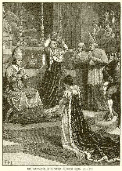 Koronacja Napoleona w Notre Dame autorstwa English School