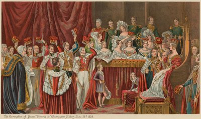 Koronacja królowej Wiktorii w Opactwie Westminsterskim, 28 czerwca 1838 r autorstwa English School