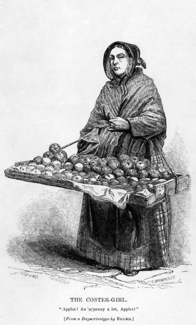 Coster-Girl, ok. 1840 autorstwa English School