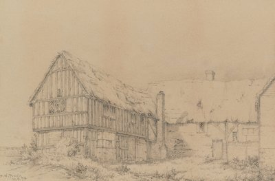 Court Lodge w East Farleigh, niedaleko Maidstone, c.1874 (ołówek) autorstwa English School