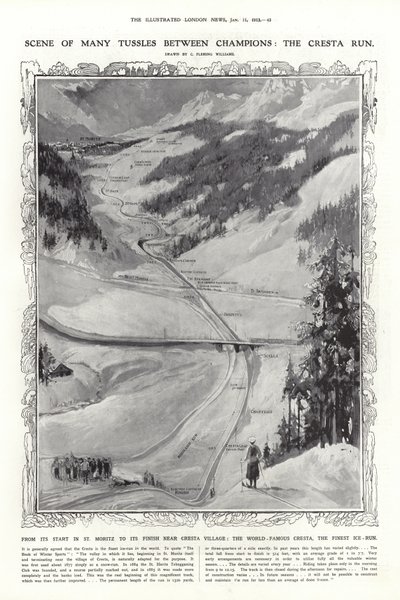 Bieg Cresta, St Moritz, Szwajcaria autorstwa English School