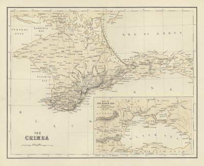 Krym; Mapa Morza Czarnego autorstwa English School